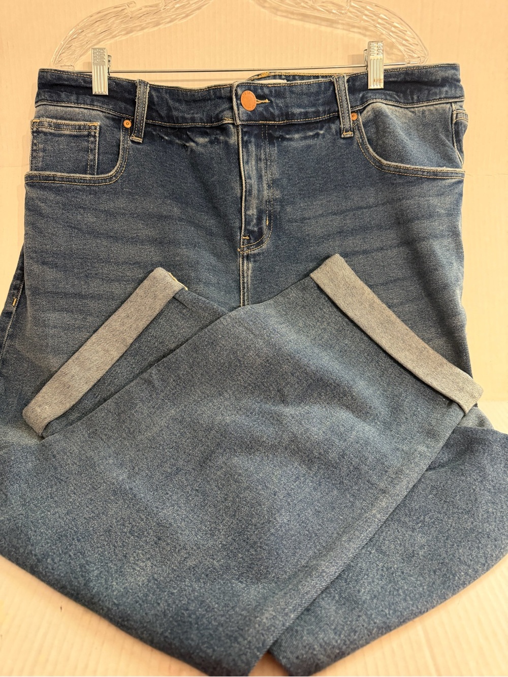 Lane Bryant Mid Rise Boyfriend Women’s Classic Blue Denim Jeans